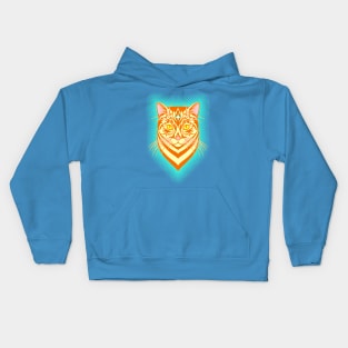 Abstract cat head. Kids Hoodie